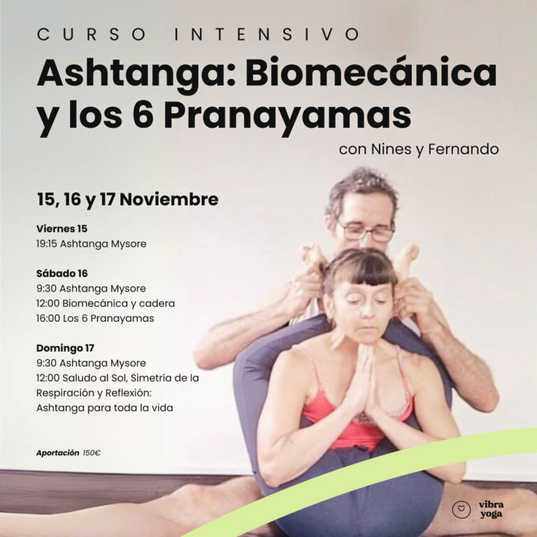 ashtanga, biomecanica y pranayama en alicante